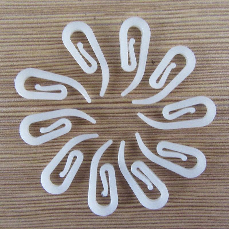 50pcs 6 Shape Curtain Hooks Window Hanger Curtain Poles Tracks Plastic Hooks