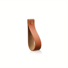 3pcs Faux Leather Curtain Rod Holder Bracket Wall Hook