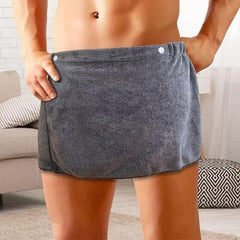 Men's Bath Wrap Towel Microfiber Adjustable Shower Robes & Spa Towel