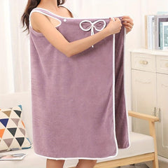 Absorbent Wearable Bath Towel for Women Summer Bath Robe Style 51x31in