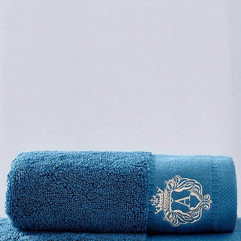 Soft Cotton Hand Towel with Embroidered Lettering 13x29 inches