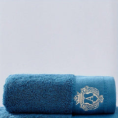 Soft Cotton Hand Towel with Embroidered Lettering 13x29 inches