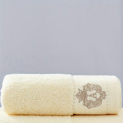 Soft Cotton Hand Towel with Embroidered Lettering 13x29 inches