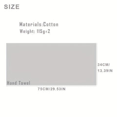 Soft Cotton Hand Towel with Embroidered Lettering 13x29 inches