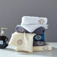Soft Cotton Hand Towel with Embroidered Lettering 13x29 inches