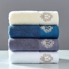 Soft Cotton Hand Towel with Embroidered Lettering 13x29 inches