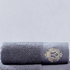 Soft Cotton Hand Towel with Embroidered Lettering 13x29 inches