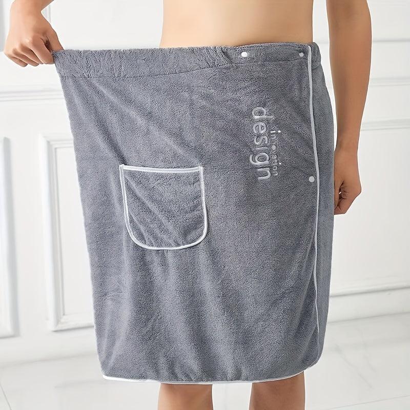 Men's Adjustable Elastic Bath Towel Soft Skin Friendly Shower Skirt