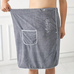 Men's Adjustable Elastic Bath Towel Soft Skin Friendly Shower Skirt