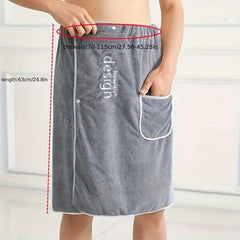 Men's Adjustable Elastic Bath Towel Soft Skin Friendly Shower Skirt