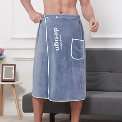 Men's Adjustable Elastic Bath Towel Soft Skin Friendly Shower Skirt