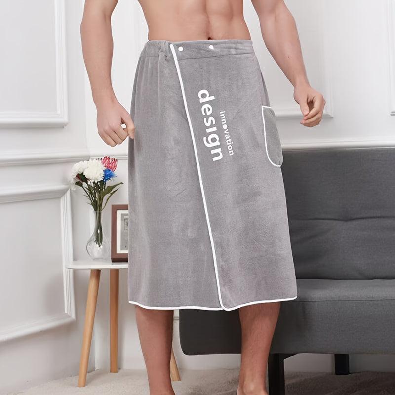 Men's Adjustable Elastic Bath Towel Soft Skin Friendly Shower Skirt