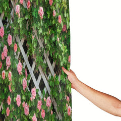 Flowers On The Fence Shower Curtain - Waterproof and Mildew Proof