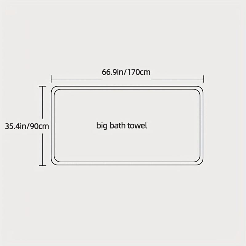 Moon Rabbit Embroidered Large Bath Towel - Soft & Absorbent Oversized