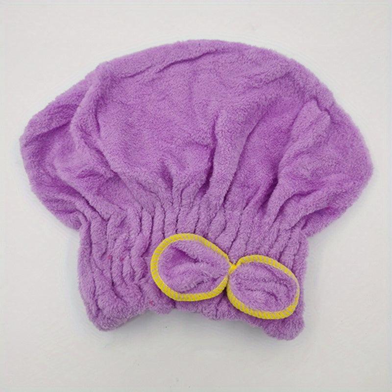 Soft Hair Drying Cap Bowknot Hair Towel Absorbent Quick drying Shower Cap