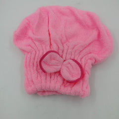 Soft Hair Drying Cap Bowknot Hair Towel Absorbent Quick drying Shower Cap