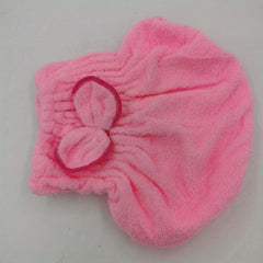 Soft Hair Drying Cap Bowknot Hair Towel Absorbent Quick drying Shower Cap