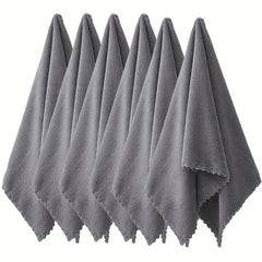 6pcs Plain Hand Towels Set Quick Drying Microfiber Coral Velvet Face Towel