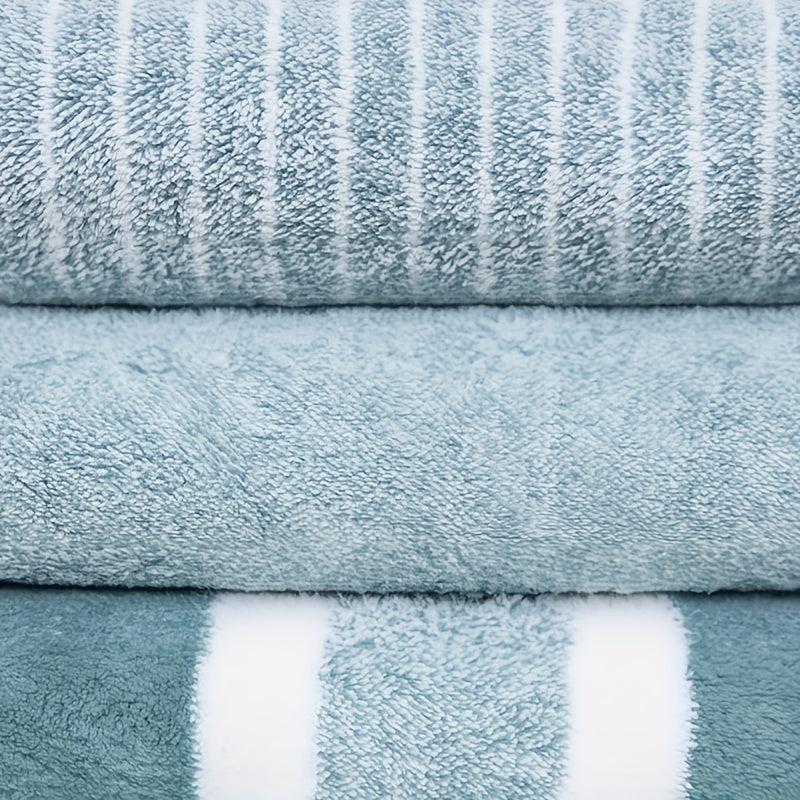 3pcs Coral Fleece Hand Towels Set Soft Absorbent Face Towel