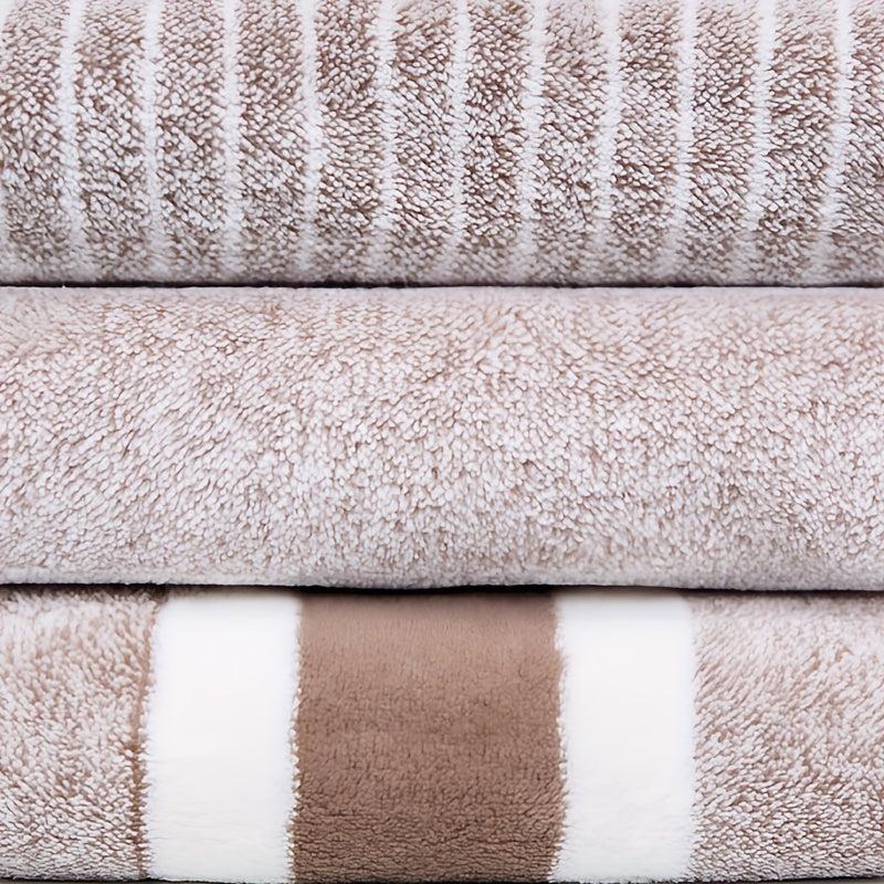 3pcs Coral Fleece Hand Towels Set Soft Absorbent Face Towel