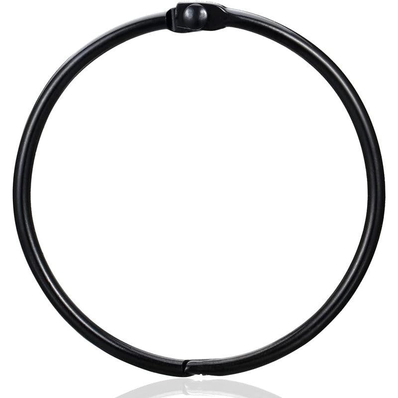 12pcs Stainless Steel Shower Curtain Rings Bathroom Hanging Large Round Hooks