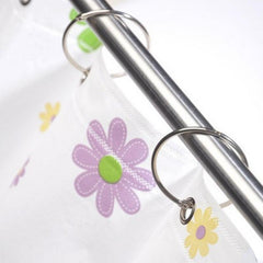 12pcs Stainless Steel Shower Curtain Rings Bathroom Hanging Large Round Hooks
