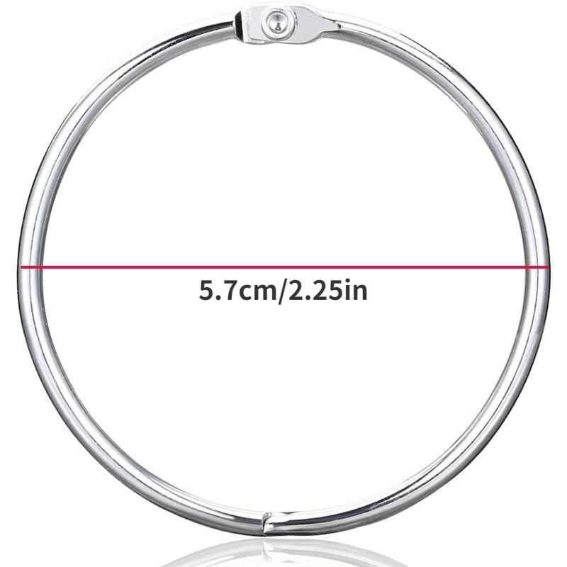 12pcs Stainless Steel Shower Curtain Rings Bathroom Hanging Large Round Hooks