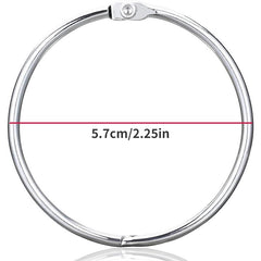 12pcs Stainless Steel Shower Curtain Rings Bathroom Hanging Large Round Hooks