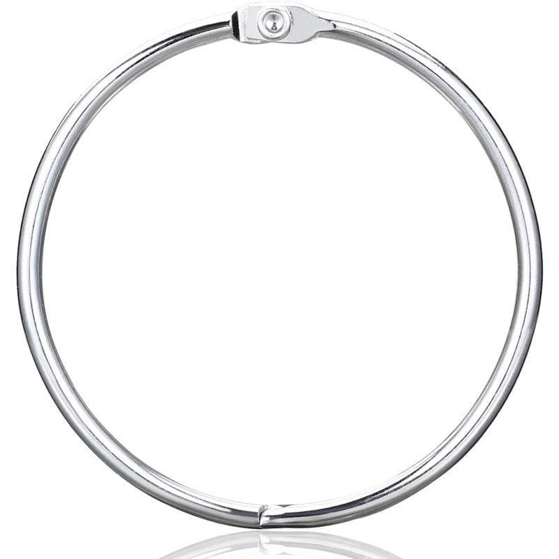 12pcs Stainless Steel Shower Curtain Rings Bathroom Hanging Large Round Hooks