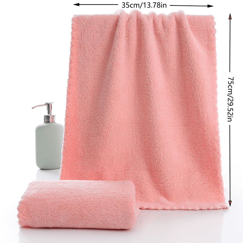 Coral Velvet Hand Towel Soft Skin-friendly Face Towel Absorbent Towel 35x74cm