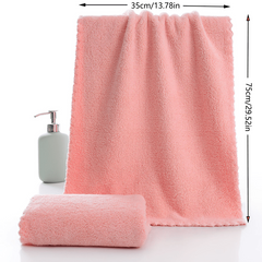 Coral Velvet Hand Towel Soft Skin-friendly Face Towel Absorbent Towel 35x74cm