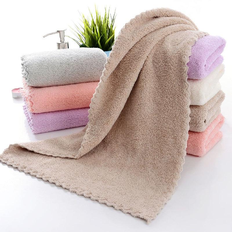 Coral Velvet Hand Towel Soft Skin-friendly Face Towel Absorbent Towel 35x74cm