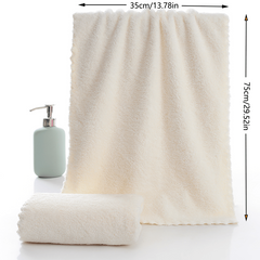 Coral Velvet Hand Towel Soft Skin-friendly Face Towel Absorbent Towel 35x74cm