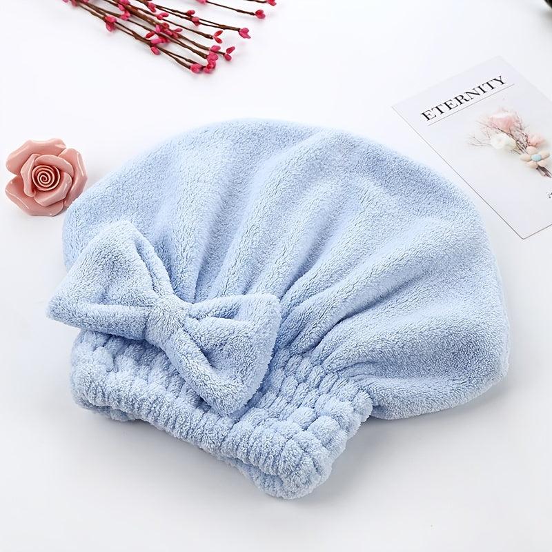 Quick Drying Hair Cap Towel Absorbent Coral Velvet Bath Accessory