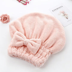 Quick Drying Hair Cap Towel Absorbent Coral Velvet Bath Accessory