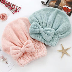 Quick Drying Hair Cap Towel Absorbent Coral Velvet Bath Accessory