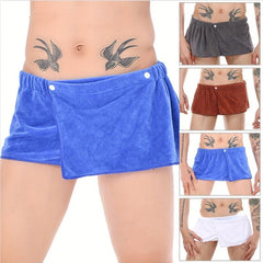 Men Soft Microfiber Wrap Towel Swimming Short Pants Beach Towel 30x140cm