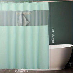 Blocking Shower Curtain With 12 Hooks Bathroom Decor