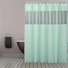 Blocking Shower Curtain With 12 Hooks Bathroom Decor