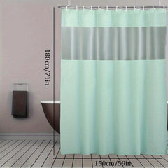 Blocking Shower Curtain With 12 Hooks Bathroom Decor