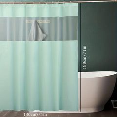 Blocking Shower Curtain With 12 Hooks Bathroom Decor