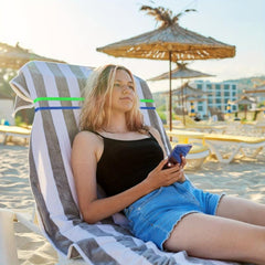 3pcs Silicone Towel Bands for Beach Chair - Windproof Beach Towel Clip