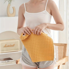Honeycomb Grid Face Towel Soft Absorbent Quick Drying Bathroom Kitchen Travel