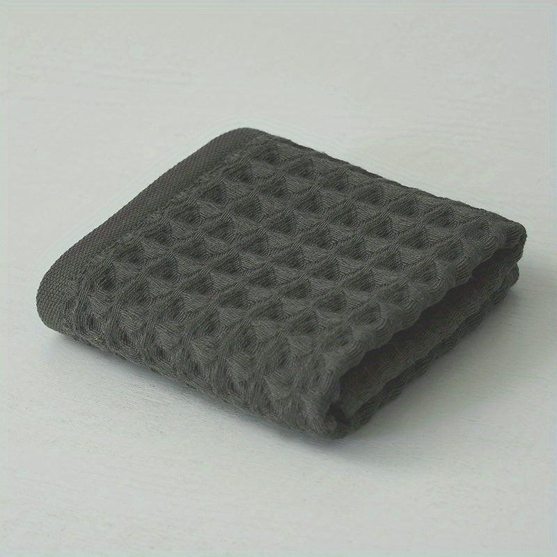 Honeycomb Grid Face Towel Soft Absorbent Quick Drying Bathroom Kitchen Travel