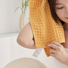 Honeycomb Grid Face Towel Soft Absorbent Quick Drying Bathroom Kitchen Travel
