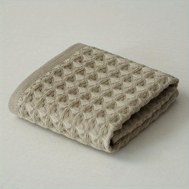 Honeycomb Grid Face Towel Soft Absorbent Quick Drying Bathroom Kitchen Travel