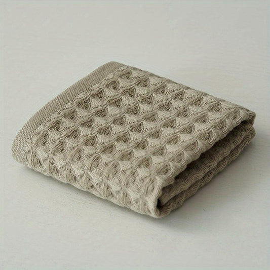 Honeycomb Grid Face Towel Soft Absorbent Quick Drying Bathroom Kitchen Travel