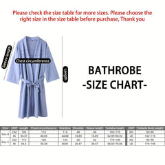 Soft Absorbent Waffle Bathrobe for Couples - Home Hotel Spa Sauna Pajamas