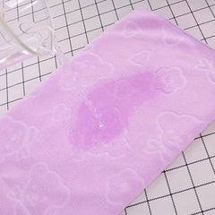 2pcs Soft and Absorbent Microfiber Beach Towel with Cute Bear and Flower
