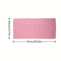 2pcs Soft and Absorbent Microfiber Beach Towel with Cute Bear and Flower